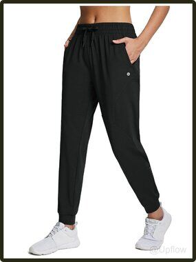 Women's Fleece Lined Waterproof Jogger Sweatpants Winter Hiking Pants 28 Inseam